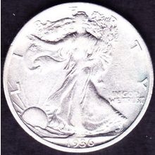 1936 S USA 50 Cents Silver Coin Liberty Walking