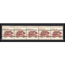 1898Ab 4c Stagecoach Fine MNH Dry Gum PNC 5/5 Line Gap AA0057