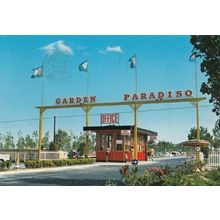Camp Site Camping Entrance Garden Paradiso Callavino Venezia Postcard