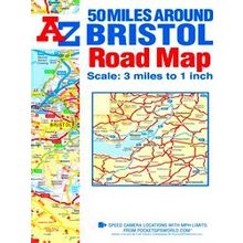 50 Miles Around Bristol Road Map