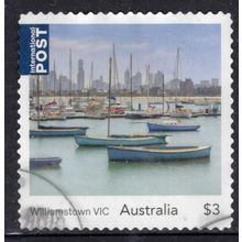 AUSTRALIA: 2025 WILLIAMSTOWN VIC, $3 USED INTERNATIONAL SELF-ADHESIVE, 49/50.