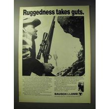 1971 Bausch & Lomb Scopes Ad - Ruggedness Takes Guts
