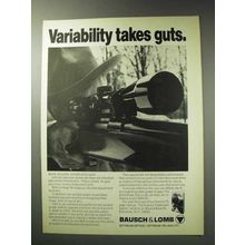 1971 Bausch & Lomb Scopes Ad - Variability Takes Guts