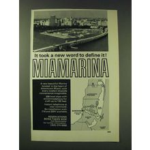 1971 Miami Miamarina Ad - It took a new word to define it!