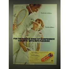 1972 Colgate with MFP Fluoride Toothpaste Ad
