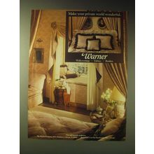 1989 Warner Wallcoverings Ad - Sidewall EPW-1134, Stripe EPW-1144