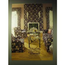 1989 Warner Wallcoverings and Fabric Ad - Victoria EPW-1075, Fireze EPW-1222