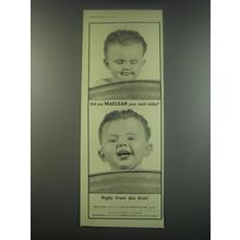 1949 Maclean Peroxide Solid Dentifrice and Toothpaste Ad - Maclean your teeth