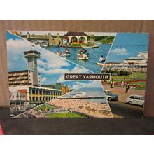 multiview, GREAT YARMOUTH, NORFOLK used vintage postcard by Constance 1972 pm =