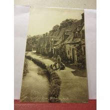 children ARLINGTON ROW, BIBURY, GLOUCESTERSHIRE used postcard 1947 pm =