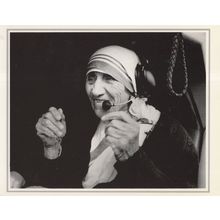 Mother Teresa First Helicopter Ride Postcard