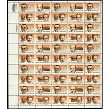 American Inventors Sheet of 50 of Fifty 20 Cent Postage Stamps Scott 2055-58