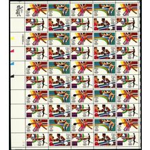 Summer Olympics Sheet of 50 of Fifty 13 Cent Postage Stamps Scott 2048-51