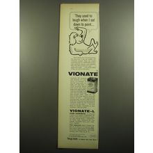 1960 Squibb Vionate and Vionate-L Ad - They used to laugh when I sat down