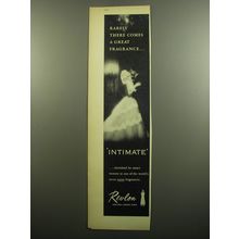 1960 Revlon Intimate Perfume Ad - Rarely there comes a great fragrance