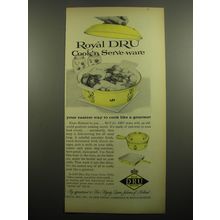 1960 Royal Dru Cook'n Serve-ware Ad - your easiest way to cook like a gourmet