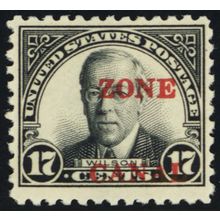 Canal Zone 91c, Mint VF LH 17¢ - "ZONE CANAL" Error - Stuart Katz