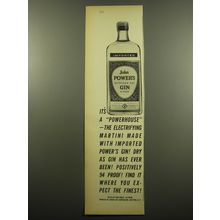 1960 John Power's Gin Ad - It's a powerhouse