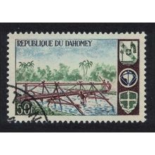 Dahomey Scouting Constructing bridge 50c KEY VALUE 1966 CTO SG#262 MI#289 Sc#225