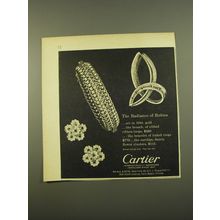 1961 Cartier Jewelry Advertisement - Brooch, Bracelet and Earclips