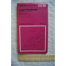 1974 OS first series map Sheet 123 Lleyn Peninsula showing part of National Park