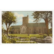St Mary's Church Abergavenny Postcard Monmouthshire Wales 98