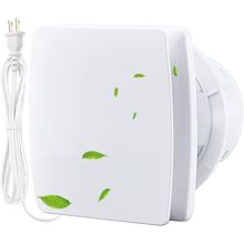 4 Inch Bathroom Wall Exhaust Fan, White, 76CFM, Anti-Backflow Check Valve, 3.3Ft