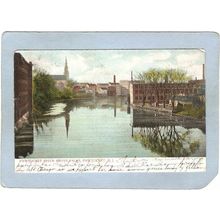 Rhode Island Pawtucket Postcard Pawtucket River Above Falls Undivided Back~941