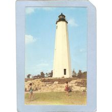 CT New Haven Lighthouse Postcard Lighthouse Point lighthouse_box1, ct_box7~90