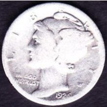 1926 D USA 10 Cents Silver Coin Mercury