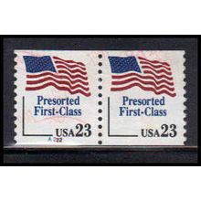Used 2605v 23c U.S. Flag Very Fine CNP Left A222 Thick 2 PA1434