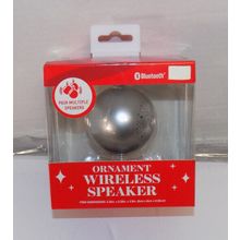 Vivitar Bluetooth Christmas Ornament Wireless Speaker Silver New