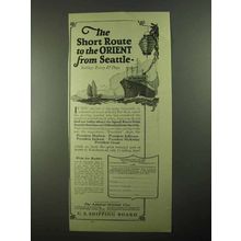 1923 U.S. Shipping Board Cruise Ad - To the Orient