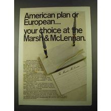 1969 Marsh & McLennan Ad - American Plan