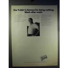 1969 Jockey T-Shirt Ad - Famous For Doing Nothing