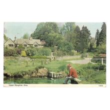 UPPER SLAUGHTER, Gloucestershire used vintage postcard by E T W Dennis 1973 pm