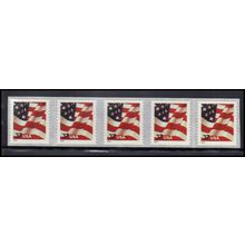 3632C 37c U.S. Flag Very Fine MNH Strip of 5 PAL4358