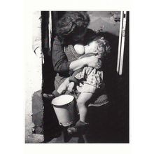 Post WW2 Mother Breast Feeding After War Art Photo Postcard