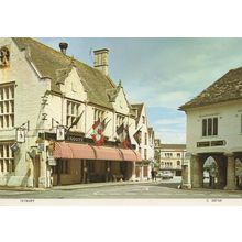 Tetbury The Snooty Dog Restaurant Pub Flags Cotswolds Postcard