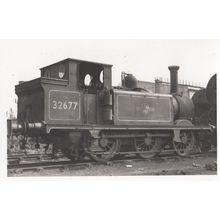 32677 Train At Unidentified Station Vintage Railway Photo