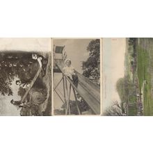 See Saw Saws Slide Childrens Playground 3x Antique Postcard s
