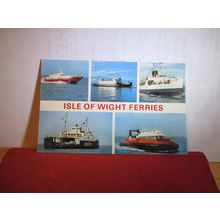 multiview, 5 x Isle of Wight Ferries used postcard by Nigh 1983 pm =