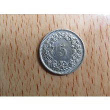 Switzerland 1970 5 Rappen Coin