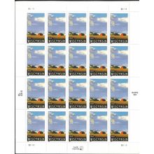 Wisconsin Statehood Sheet of Twenty 32 Cent Postage Stamps Scott 3206