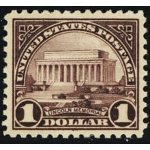 571, Mint XF NH $1 Lincoln Memorial Stamp * Stuart Katz