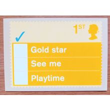 POSTCARD: MULTIPLE CHOICE - GOLD STAR, SEE ME, PLAYTIME: 2003