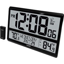 Sharp Atomic Clock - Never Needs Setting! –Easy to Read Numbers - Indoor/Outdoor