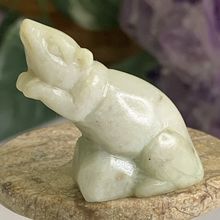 Vintage MINI Fine Chinese Soapstone Hand Carved RAT Figurine Carving Figure 1.7"