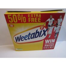 Weetabix 2021 Cereal Box Empty Wild Cats Football Prizes Offer