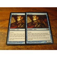 Magic The Gathering, MTG, 2-Cards, 1993-2009, SAGE OWL, nm